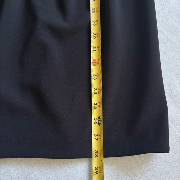 Calvin Klein Black Sheath Midi Dress Size 4 Career Cocktail Chic - Picture 10 of 12